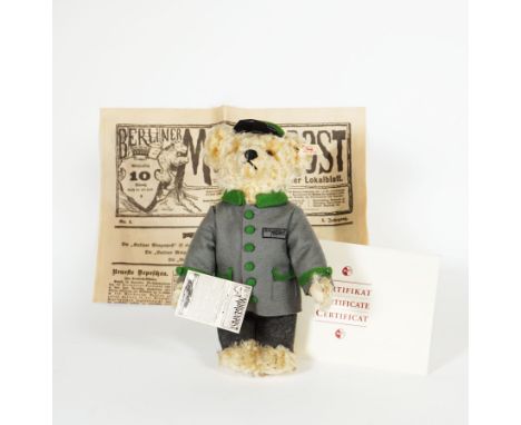 TEDDYBÄR, 100 Jahre Berliner Morgenpost, Herst. Steiff/ Giengen,1998, Artikelnr. 655425, für Steiff-Club, Brummstimme, Mohair