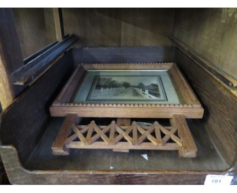 A Victorian table top picture frame in the form of an easel, and various local ephemera including a Special Constable warrant