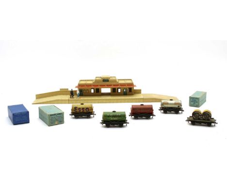 An extensive Hornby 'Dublo' 3-rail electric railway,to include; Duchess of Montrose 2-6-4 locomotive and tendera Duchess of A