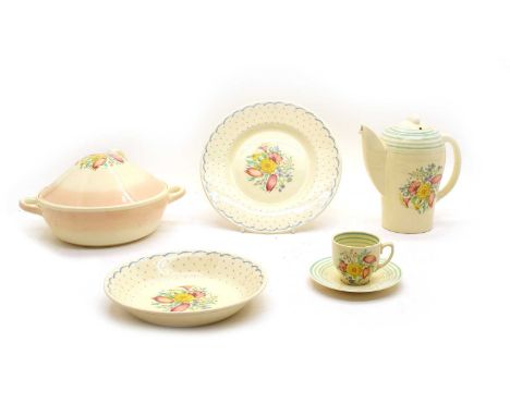 A collection of 1970's/80's ceramics, comprising: two Midwinter coffee sets, designed by Jessie Tate, 'Baroque' and 'Alpine B