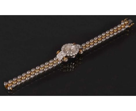 Damenarmbanduhr. Uhrengehäuse einschließlich Armband Chopard Genf; Uhrwerk Marke „Ebel“, Schweiz Ende 20. Jh. Das runde Ziffe