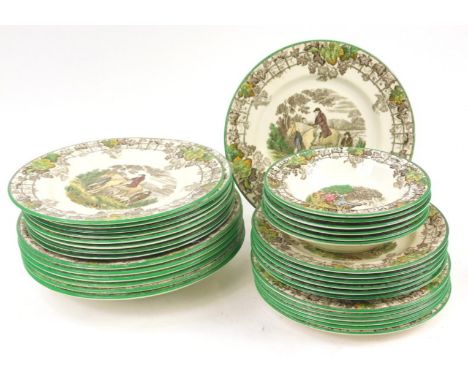 Various items of Spode Byron dinnerware, to include soup plates, etc.