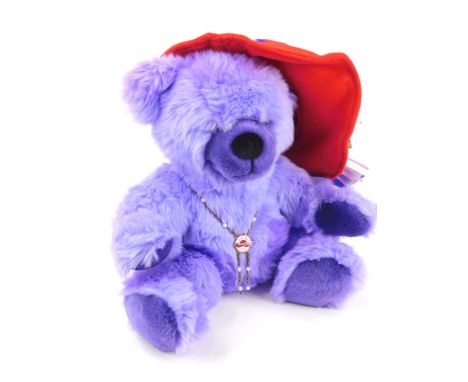 A Steiff Trudy Red Hat society bear, with original box and paperwork.