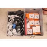2x boxes containing a quantity of various USB power adapters and cables SUBJECT TO VAT