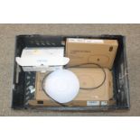 A box containing various Wi-Fi access points to include BT & EE and a box containing a quantity of