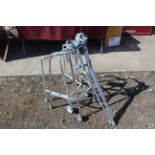 2x walking frames and 3x crutches SUBJECT TO VAT