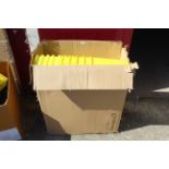 A box containing a quantity of Sharpsafe 7L biological waste bins SUBJECT TO VAT