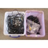 2x boxes containing a quantity of cable to include USB, HDMI, power cables etc. SUBJECT TO VAT