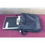 A Marsden M-420 digital stand on floor weighing scale with power cable, carry satchel and