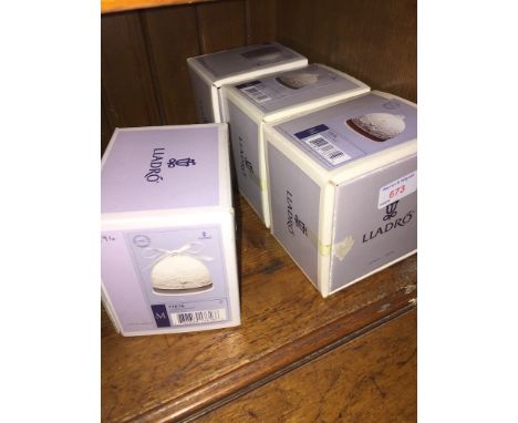FOUR BOXED LLADRO BELLS