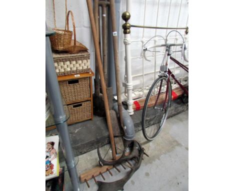 A quantity of garden tools etc