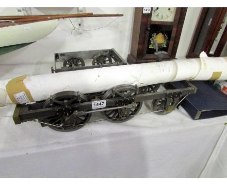 A part scratch built model of Liverpool & Manchester railway steam engine 'Lion / Titfield Thunderbolt' with plans and castin
