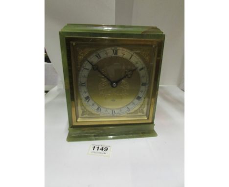 An onyx mantel clock by Elliot