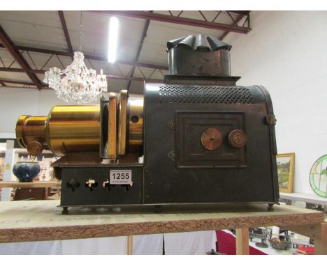 A Victorian magic lantern projector