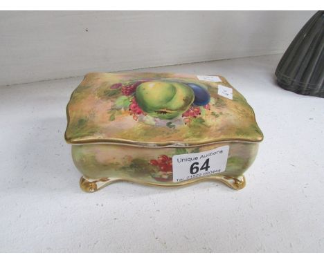 A Royal Winton hand painted trinket box