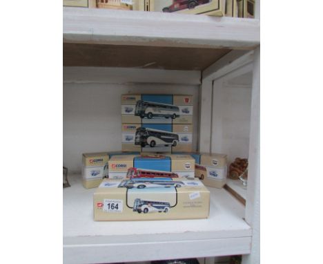 6 boxed Corgi classic buses