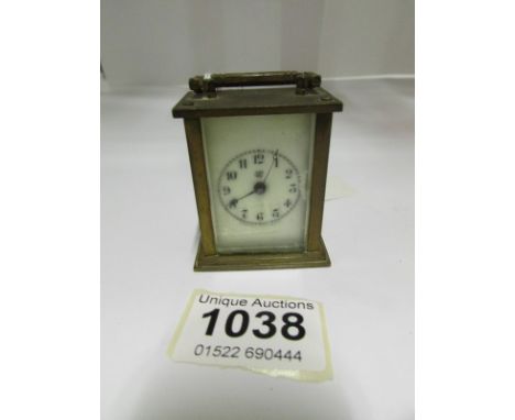 A miniature carriage clock, a/f