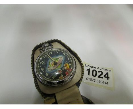 A vintage Dan Dare pocket watch in original case (re-offered due to non paying bidder)