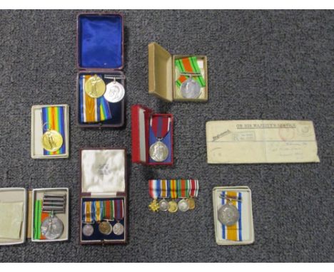 A collection of World War I Victory and War medals, to Lieut. Col. J M Prior and Queens S. Africa to 3242 Sgt J Prior 15th Co