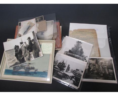 H.M.S. Minuet - Captain W.T.B. Bate, Operation Avalanche 22-23 August 1943 printed 'Most Secret' orders, together with two ma