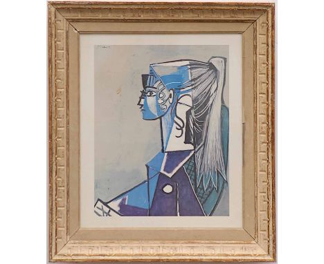 PABLO PICASSO, portrait of Sylvette offset lithograph, plate signed, 47cm x 37cm.