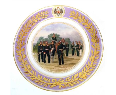 An Imperial Russian plate of the First Imperial Grenadier GuardsImperial Porcelain Manufactory St. Petersburg - Period of Ale