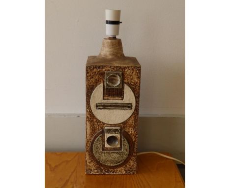 A Troika brick lamp by Alison Brigden, 12.5" high