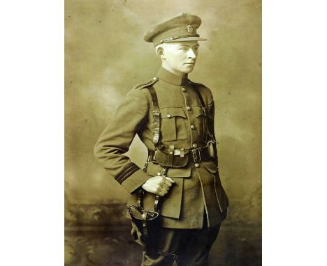 The Unknown Solider Political Photographs:&nbsp; [Free State Army]&nbsp;A large sepia Studio Photograph of a Young Soldier in