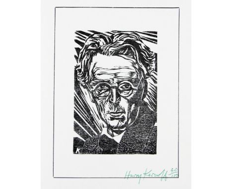 Harry Kernoff, R.H.A. (1900-1974)  W.B. Yeats,&nbsp;Limited Edition,&nbsp;woodcut print, No. 40/100 Signed by the Artist,&nbs