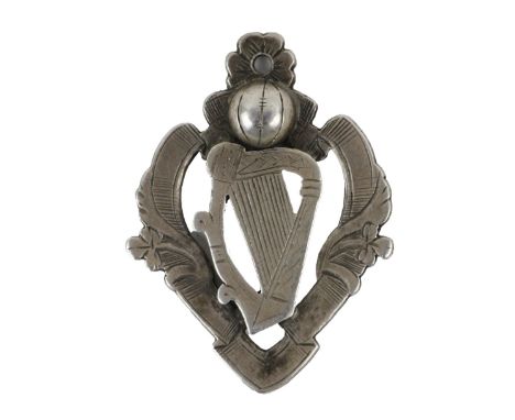 Medal: G.A.A., 1906, Football, a silver shield shaped Medal,&nbsp;the obverse with football and central harp overlay, the rev
