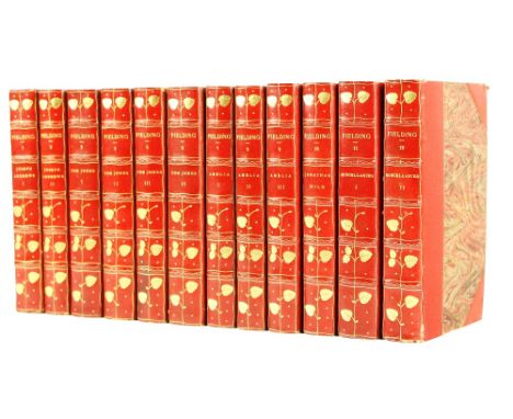 Bindings: Fielding -&nbsp;The Works of Henry Fielding, 12 vols. roy 8vo Westminster (A. Constable &amp; Co.) &amp; N. York (C