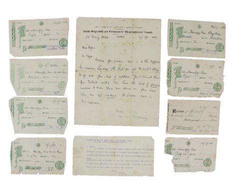 [Irish Republican Prisoners Dependents Fund]&nbsp;A small interesting File of Documents, relating to fund raising etc. by mem