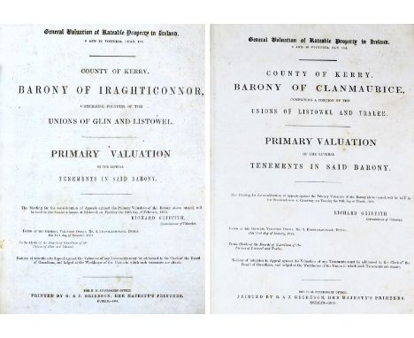 Co. Kerry Valuation: with Numerous Manuscript Additions &amp; Notes: Griffith (Rich.)&nbsp;Co. Kerry - Barony of Iraghticonno
