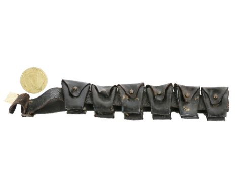 1916 Interest: [Irish National Volunteers] An Official leather Bandolier, with multiple pouches with brass closures, together
