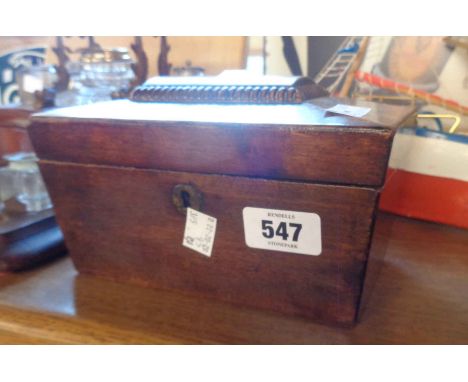 A small early 19th Century sarcophagus form tea caddy