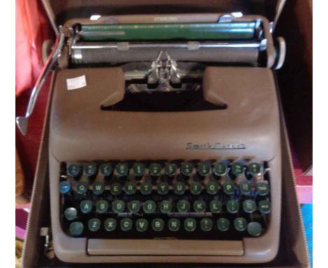 A cased Smith Corona Sterling typewriter