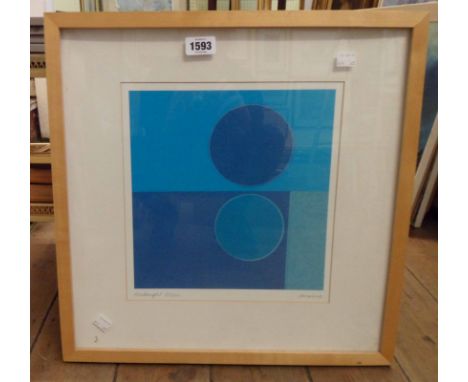 A modern coloured print entitled Midnight Moon - indistinctly inscribed in pencil