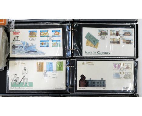 Postage stamps. Guernsey, an extensive collection of QEII unmounted, mint, definitive and commemorative issues and first day 