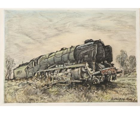 Adrian Hill RBA, RI (1895-1977) - A Tragic Shortcut; "Evening Star", a pair, from a series "Engines in Distress", both signed