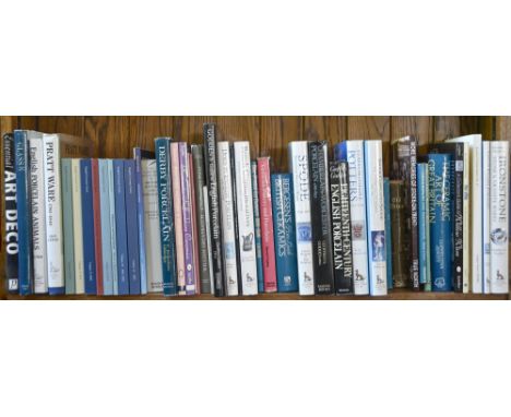 Books. Two and a quarter shelves of antique ceramic reference, 20th-21st c,&nbsp;including Godden (Geoffrey), Eighteenth-Cent