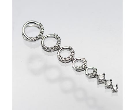 ILIANA, an 18k white gold diamond circle ring pendant, approx 0.371ct diamonds, with authenticity card and box.