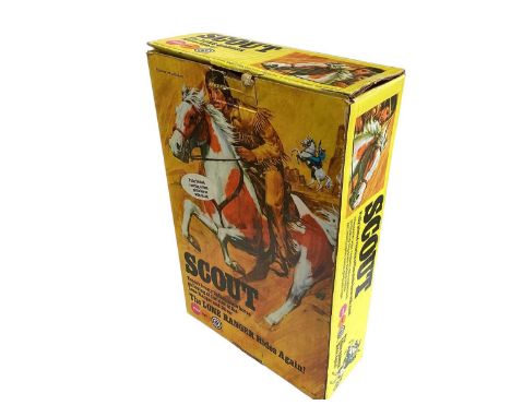 Marx Toys (c1973) The Lone Ranger Rides Again Scout, Tonto's trusty Indian Pinto horse, with accessories, boxed No.7406 (1)