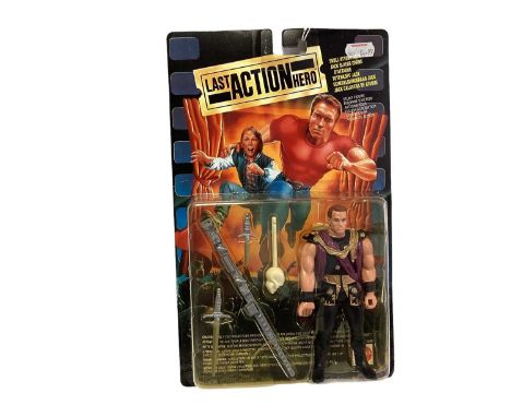 Mattel (c1993) Last Action Hero Stunt Figure Skull Attack Jack, on card with bubblepack No.10668 (1)
