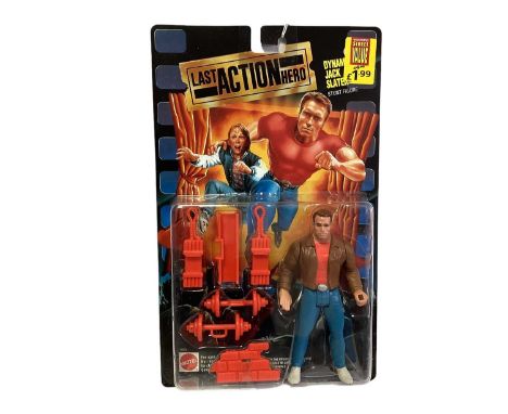 Mattel (c1993) Last Action Hero Stunt Figure Dynamite Jack Slater, on card with bubblepack No.10669 (1)