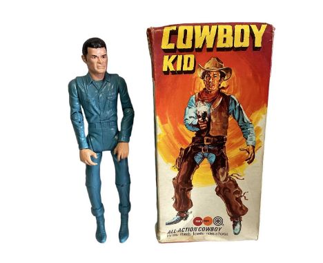 Marx Toys Johnny West Cowboy Kid 11" action figure, with accessories sealed &amp; Equipment Sheet, boxed (crumpled) No.2042 (