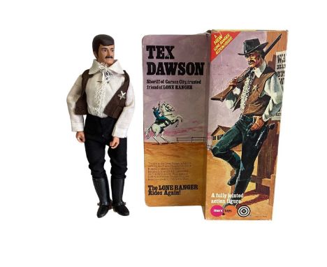 Marx Toys (c1977) The Lone Ranger Rides Again Tex Dawson, Sheriff of Carson City, 10" action figure with accessories, boxed N