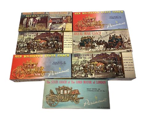 Paramount Scale 1:30 plastic construction kits including Royal Stage Coaches other coaches &amp; wagons (11)