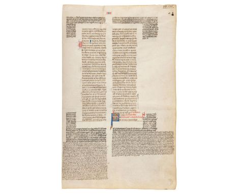 Collection of leaves from legal manuscripts, in Latin, on parchment [thirteenth to fourteenth century] Six leaves (including 
