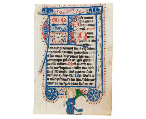 Leaf from a Psalter-Hours or Prayerbook of Brigittine Use, in Latin, decorated manuscript on parchment [Low Countries (most p