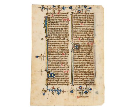 Collection of leaves from devotional books, in Latin, illuminated manuscripts on parchment [England, or made for the English 